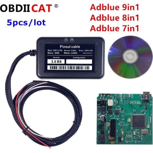 5pcs Emulator Adblue 7in1 8in1 update to Adblue 9 in 1 Universal NOT NEED ANY SOFTWARE Emulation Box for multi-brands trucks