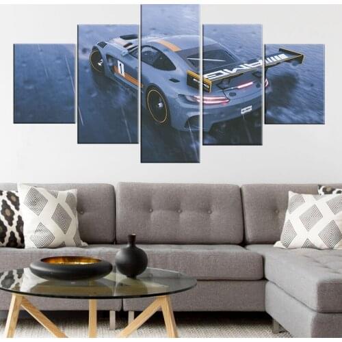 Canvas Hd Prints Paintings Wall Artwork 5 Pieces Crew Mercedes Poster Modular Pictures For Living Room Modern Home Decoration