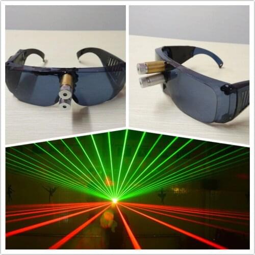 Wecool new design red green Laser glasses for stage show DJ laser glove LED glasses dancing Event & Party Supplies