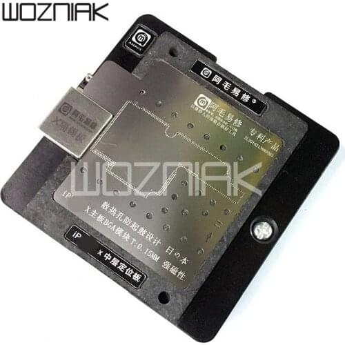 Best for iphone xs X 7 7P 6S 6G 6P Plus CPU NAND processor BGA reball Tin Net HDD Baseband Stencil Great Repairing Base Tool