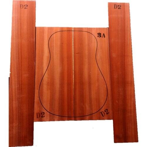 3A grade African red sandalwood Badu mahogany guitar back side veneer wool material Full single guitar making material
