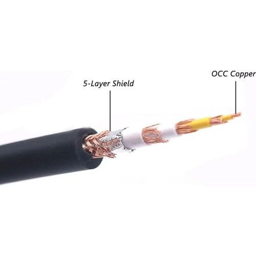 YTER ortofon 8N OCC copper digital cable audio video RCA Digital cable coaxial cable ,audio extend line