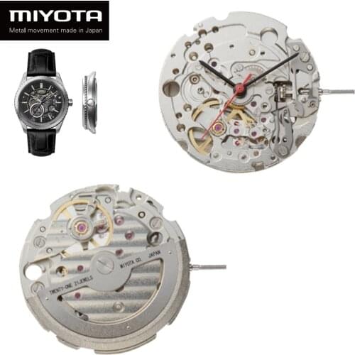 Miyota 82S0 Sliver Skeleton Mechanical Movement Japan Automatic Self-winding Movt Parashock 21 Jewels Brand Replace Part