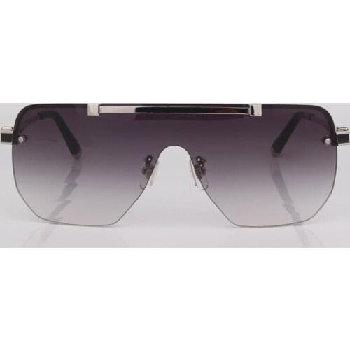 Rimless men sunglasses fashion square flat top oversized classic style men eye wear