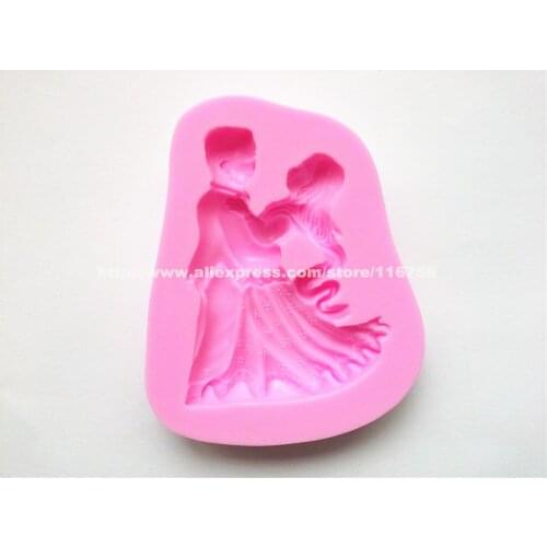 New! Free Shipping Dancing Shaped Silicone Mold Cake Decoration Fondant Cake 3D Food Grade Silicone Mould 200