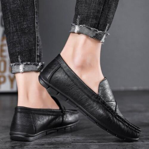 Shoes leather informales for zapatos shoe mens de flat breathable cuero black sneakers causal sale mens male hot fashion para