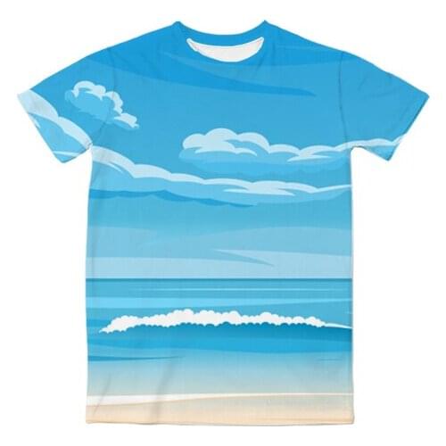 REAL American US SIZE Waves Sublimation Printing plus size Tank top