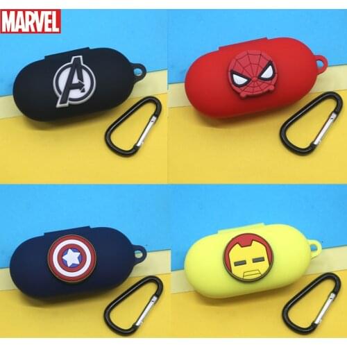 Cartoon Marvel Anti-fall Dust-proof Protective Cover Silicone Case With Carabiner For OnePlus Buds Z Wireless Bluetooth Earphone