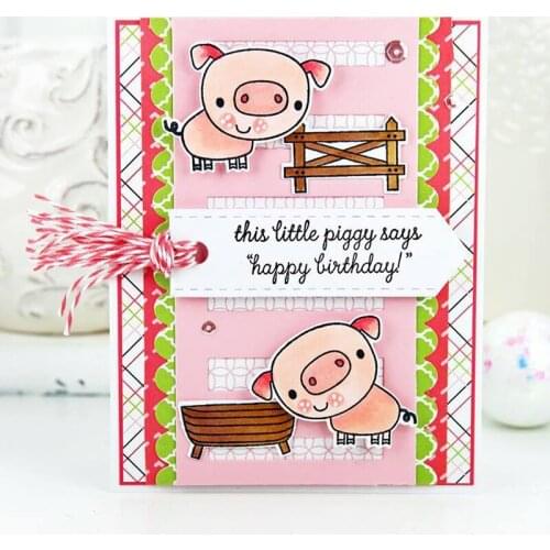 Cute Little Piggy Clear Stamps Seal for Scrapbooking Decorative Paper Cards Making Crafts Supplies Transparent Stamp New 2018