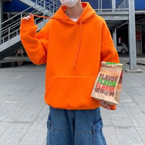 Hoodies The New Monogrammed For Spring Are Loose And Versatile Hip Hop Streetwear Solid Color Fashion Tidal Current Best