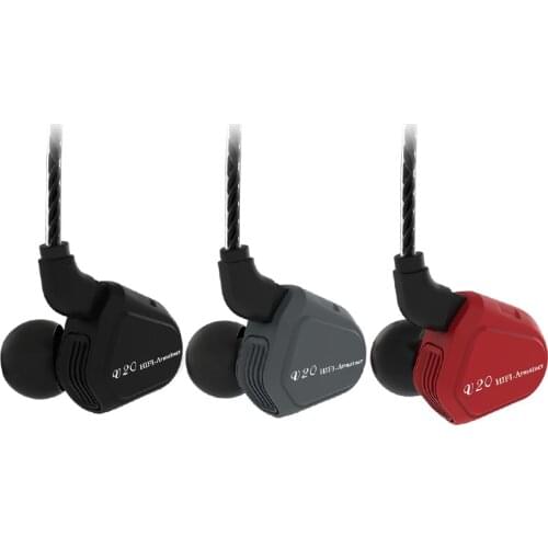 TRN V20 1BA 1DD Hybrid Metal In Ear Earphone HIFI DJ Monito Running Sport Earphone Earplug Headset Detachable Cable V10\V80\ZST