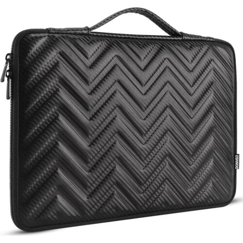 DOMISO 10 13 14 15.6 Inch Shock Resistant Waterproof Laptop Bag with Handle Protective Case Compatible