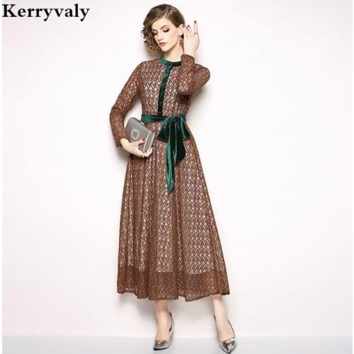 Autumn Retro Dignified Beauty Long Dress Vestidos Invierno 2021 Women Long Sleeved Dress Robe Longue Femme Robe Noel K6200