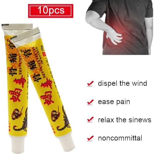 10pcs Pain Relief Scorpion Ointment Relief The Pain Rheumatism Arthritis Cream Neuralgia Acid Stasis