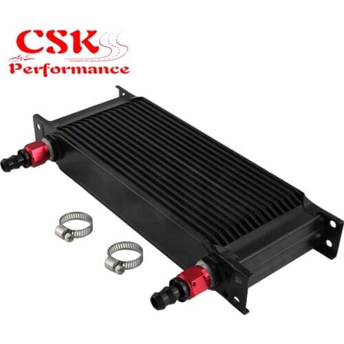 2" ALUMINIUM 8AN OIL COOLER - 16 ROW ENGINE OIL COOLER + AN8 FITTING / HOSE END