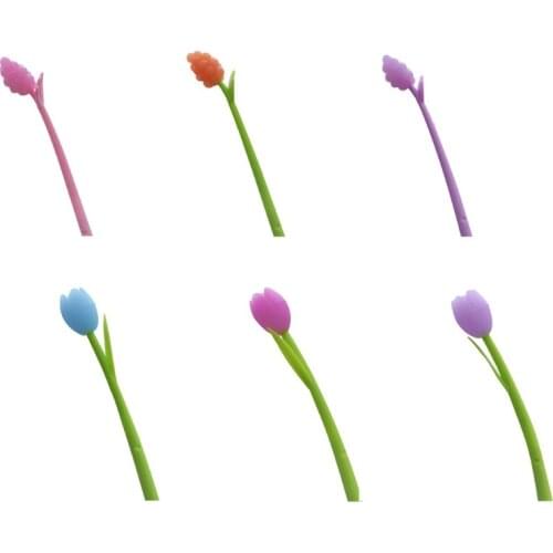 4pcs Color Changing Flower Pens 0.38mm Creative Gel Ink Pen Stationery Office School Supplies Student Christmas Gift