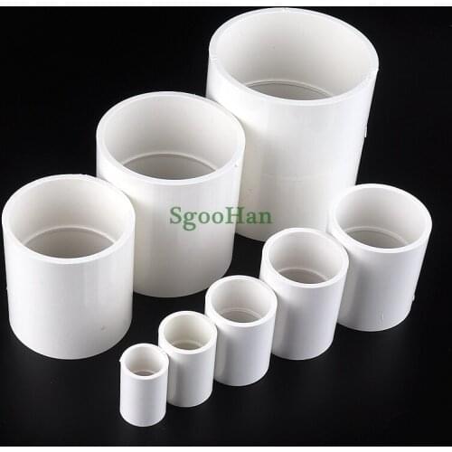 Big Size 63~200mm Inside Dia PVC Water Supply Pipe Straight Connector Plastic Joint Fittings Irrigation System Watering Parts