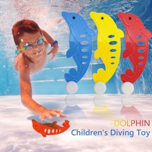 Dolphin Sea Horse Diving Throwing Toys Funny Swimming Pool Diving Game Toys Fish Accessories Toy for Kids Children