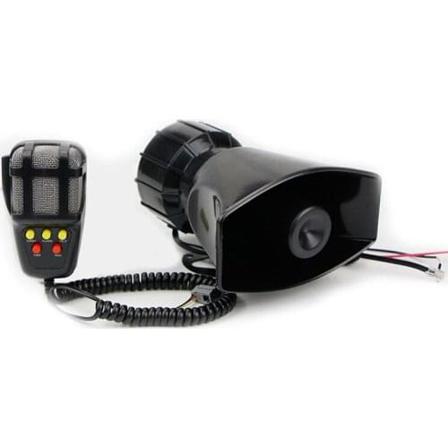 12v 100w Car Motorcycle electric warning siren speaker 5 tones Emergency Alarm Loudspeaker Annunciator Horn for Police Ambulance