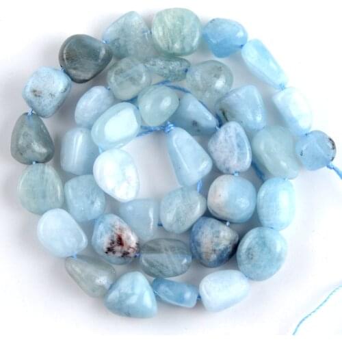 Natural Irregular Gem Stone Aquamarines Beads For Needlework Jewelry Making Freeform Spacer Beads Diy Bracelet Necklace 15