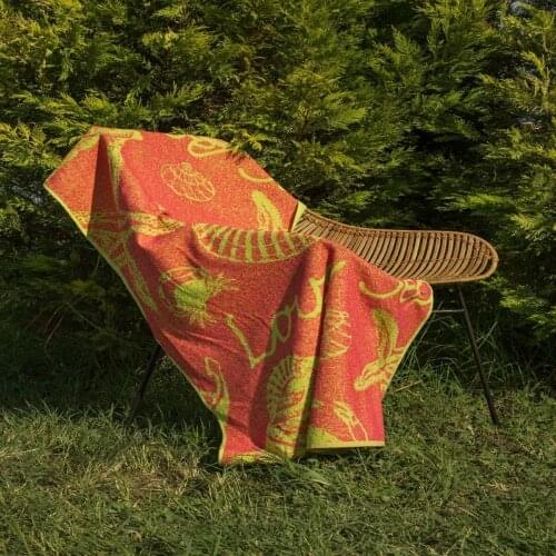 Jua Home 70x140 Dante Beach Towel Orange Yellow