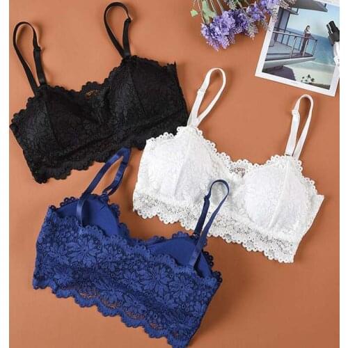 Women Lace Bra Sets Seamless Underwear Backless Vest Sexy Lingerie Padded Bralette Ultrathin Briefs Female Intimates push up