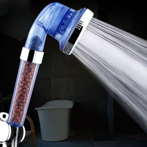 3 Mode Negative Ion Shower Head High Turbo Pressure Shower Head Filtering Ion Stone Flow To Save Water