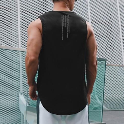 Muscleguys Gym Tank Top Men Bodybuilding Singlet Fitness Stringer Sleeveless Shirt Mesh Quick Dry Clothing Sportwear Muscle Vest