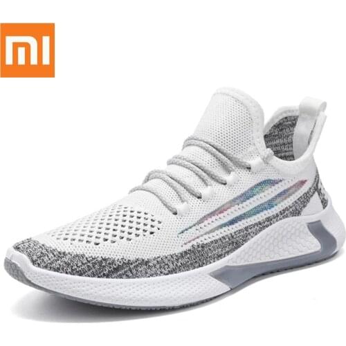 Xiaomi Mens Summer Sports Shoes Leisure Breathable Sneakers for Men Soft Sole Mesh Zapatillas De Hombre Lace-up Male Sneaker