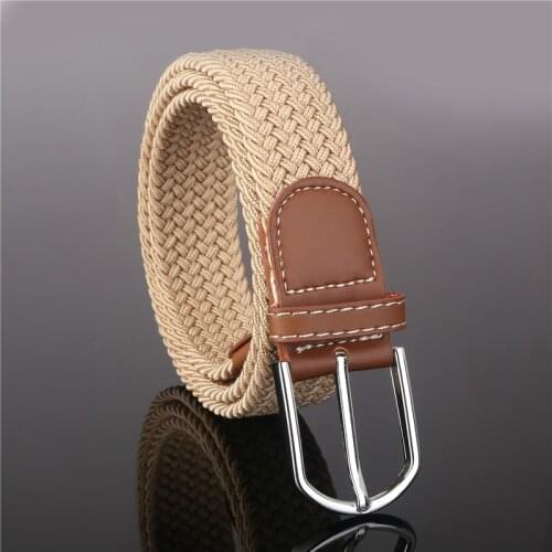 Men Belt Canvas Elastic Band Belt for Men 105CM Fashion Male Belts with Alloy Buckle