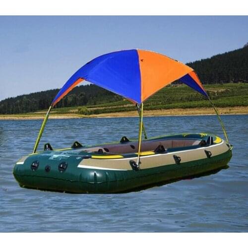 4 Person Inflatable Boat Kayak Canopy Awning Sun Shade Shelter Waterproof Tent Boat Kayak Rafting Accessories
