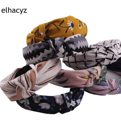 10sets/lot New Solid Soft Knotted Flamingo Headband Hairband For Women Lady Bow Hair Hoop Hair Accessories Headwear