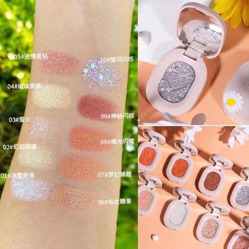 Metallic Pressed Shiny Eyeshadow Palette Shimmer Matte Glitter Eye shadow Pallete Pigmented Smoky Warm Makeup Palette Cosmetic