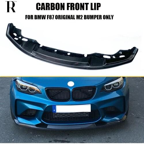 M2 Carbon Fiber Front Bumper Lip Chin Spoiler for BMW F87 M2 Coupe Only 2016 UP ( Not Fit Competition Bumper )