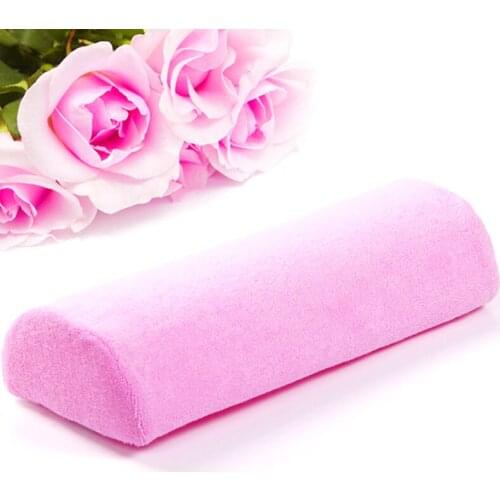 Professional Casual Color Soft Hand Rest Cushion Nail Art Design Manicure Salon Care Tool Half Column Hot Sanding Spongs