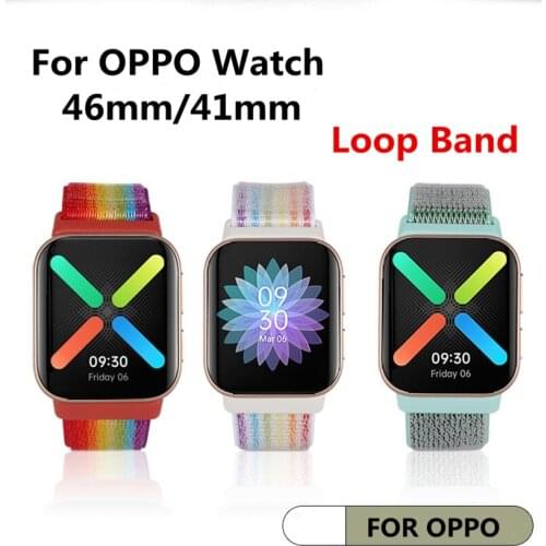 Sport Loop Strap For OPPO Watch 46mm Soft Nylon Bracelet Band For OPPO Smart Watch 41mm Accessories Replacement Strap