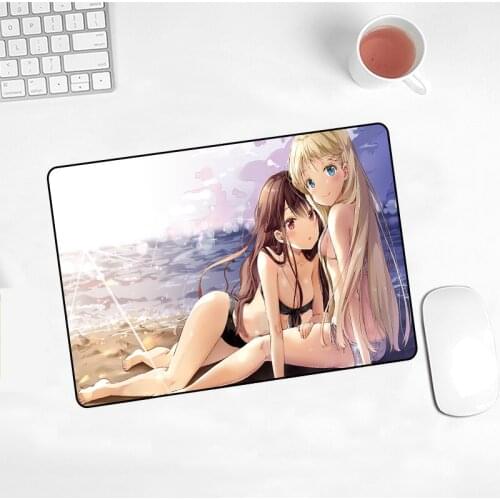 Russian Sexy Anime Girl Small Mouse Pad Chest Butt 21X26cm Game Player Pc Mouse Pad Non-slip Small Mousepad Desk For CS GO