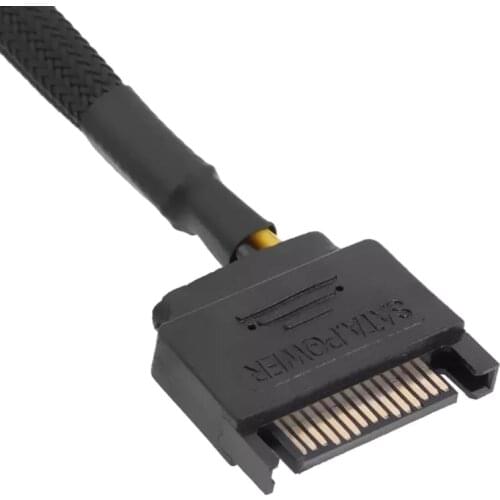 SATA 15 Pin to 3 Pin/4 Pin Laptop Motherboard CPU Fan Extension Cable Adapter 1XCB