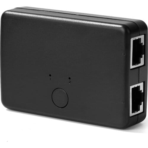 2 Ports 100Mbps RJ45 Network Switch LAN Ethernet Switcher for Desktop PC 2 Way Sharing Adapter Hub Network Switcher Splitter Box
