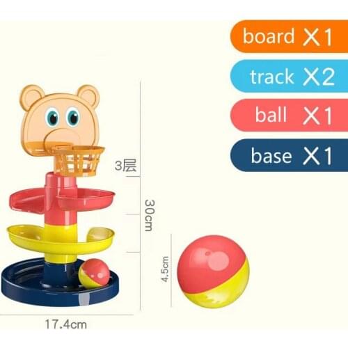 Building Block Track Turns To Rolling Ball Childrens Tower Puzzle Rolling Ball Bell Toy Growth Puzzle Assembly Educational Toy