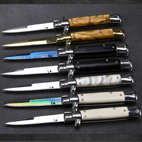 9.3'' Tactical Folding Pocket Knife Outdoor Survival Knife 440C Titanium Combat Camping Rescue Hunting Knives Utility Knife Tool