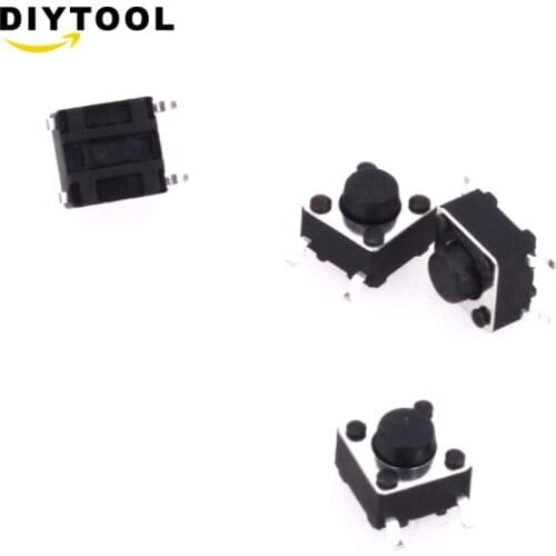50 pcs Tactile Push Button Switch Tact Switch for Arduino 4P DIP 6X6X5mm