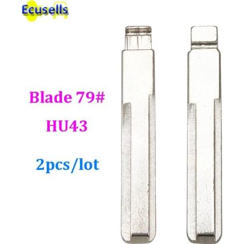 2PCS/lot Universal Flip Remote Key Blade 79# Car Key Blank For Vauxhall Opel With Left Groove NO. 79 HU43 fly key