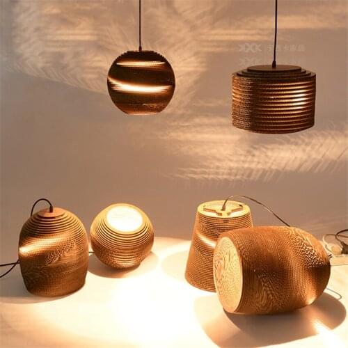 Japanese Handmade Paper Hive Pendant Lights Bamboo Restaurant Living Room Dining Hanging Lamps Homestay Southeast Asian Fixtures