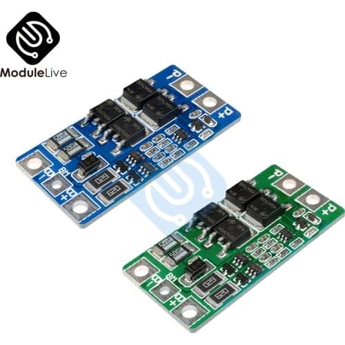 2S 2 Serial 10A 8.4V 7.4V 18650 Lipo Li-ion Lithium Charger Protection Board Module BMS PCM 2 Cell Pack Balance Function