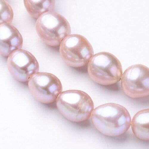 1 Strand Natural Oval Pearl Bead Strands for Jewelry Making DIY Necklace Bracelet Making