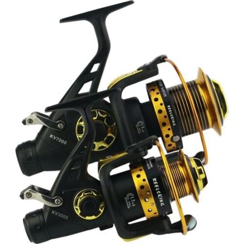 13+1 BB Spinning Reel Saltwater Double Drag 8KG CNC Aluminum Handle Metal Carp Reels Winter Fishing Tackle Carretilha Pesca