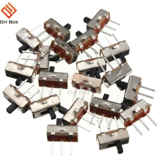 20pcs SS12D00G3 Toggle Switch 2 Position SPDT 1P2T 3 Pin PCB Panel Mini Vertical Slide Switch