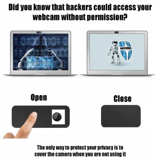 6pcs Webcam Cover Shutter Plastic Camera Covers Tablets Lens Privacy Sticker Black For iPhone PC Laptops Mobile Phone