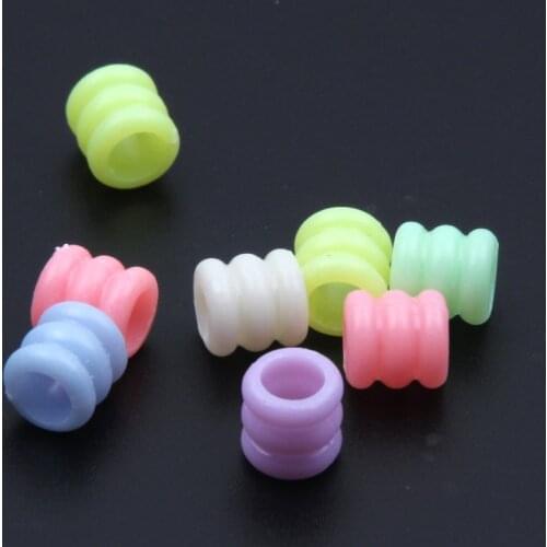 100Pcs/lot 7*7mm Candy Color Big Holes Acrylic Beads Loose Spacer Beads For Jewelry Making Bracelet Diy Dirty Braids Accessories